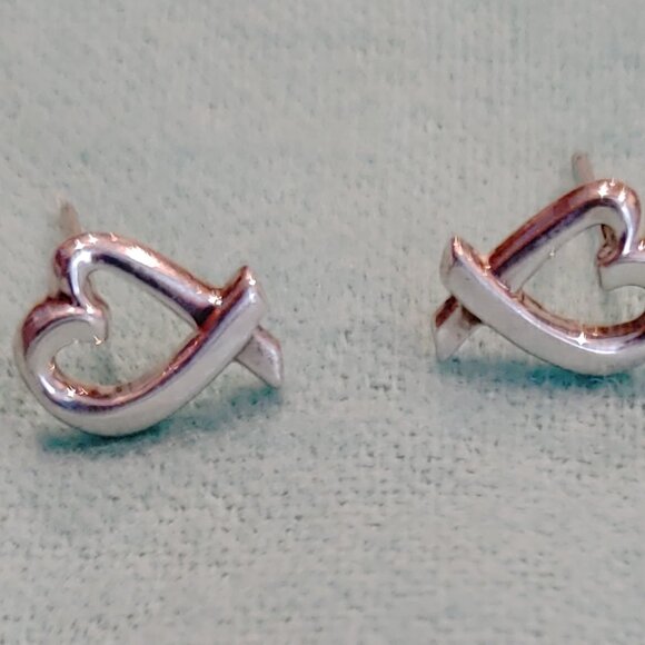 Tiffany & Co. Paloma Picasso Sterling Silver Loving Hearts Earrings - Picture 8 of 14